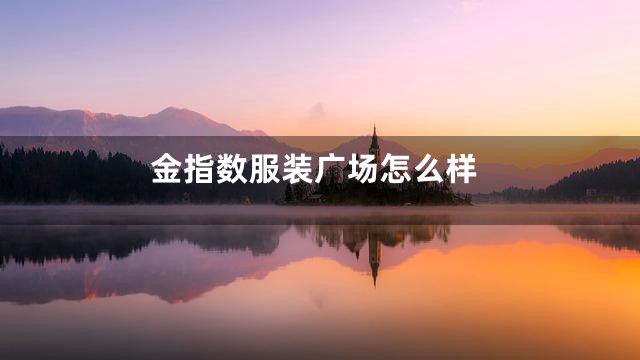 金指数服装广场怎么样