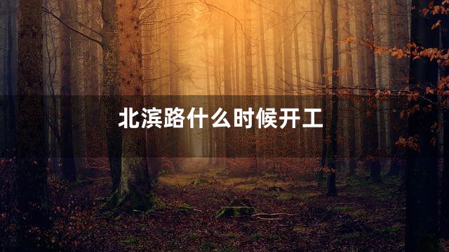 北滨路什么时候开工