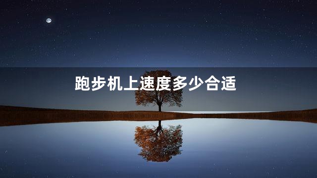 跑步机上速度多少合适