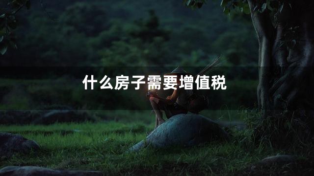 什么房子需要增值税