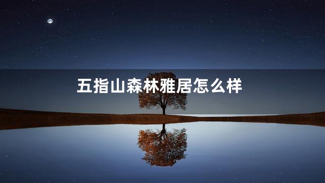 五指山森林雅居怎么样