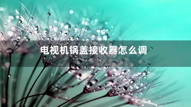 电视机锅盖接收器怎么调