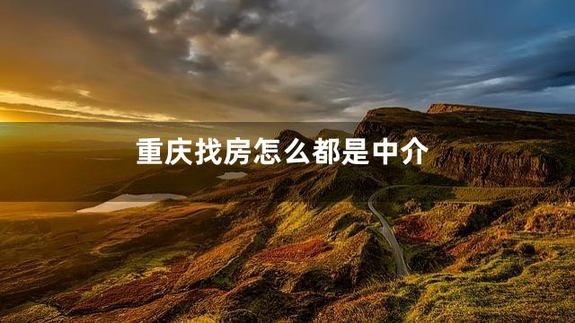 重庆找房怎么都是中介