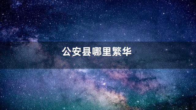 公安县哪里繁华