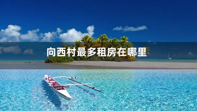 向西村最多租房在哪里