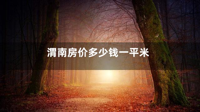 渭南房价多少钱一平米