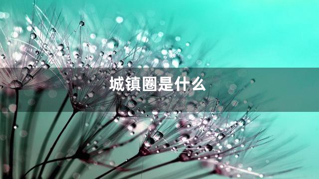 城镇圈是什么