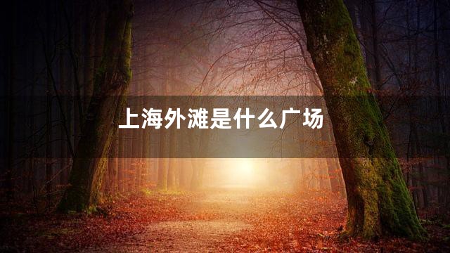 上海外滩是什么广场