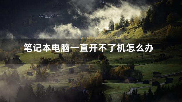 笔记本电脑一直开不了机怎么办