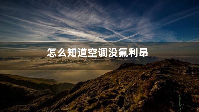 怎么知道空调没氟利昂