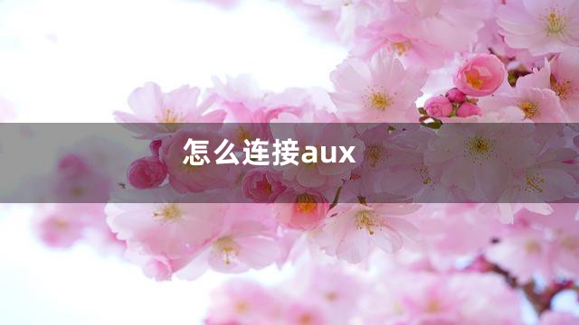 怎么连接aux