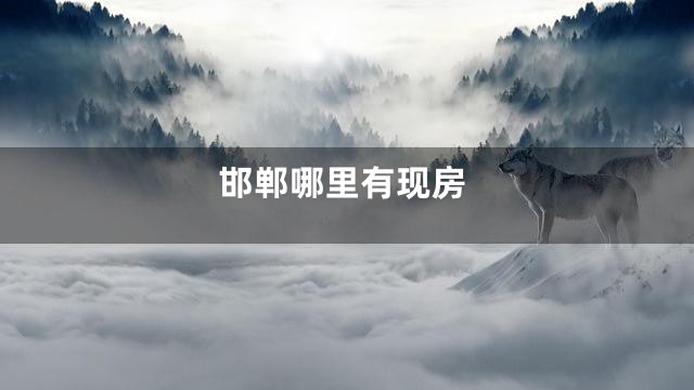 邯郸哪里有现房