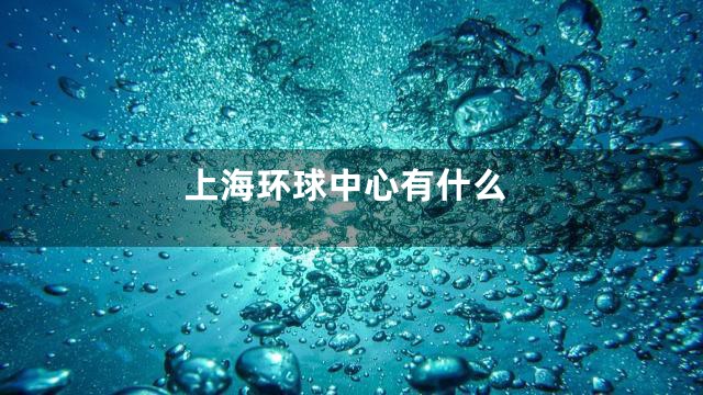 上海环球中心有什么