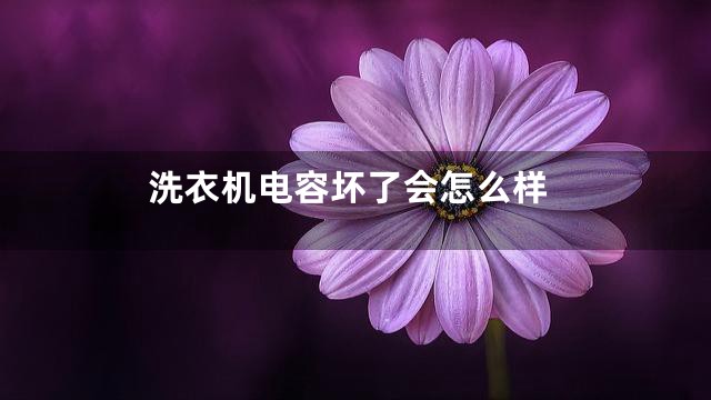 洗衣机电容坏了会怎么样