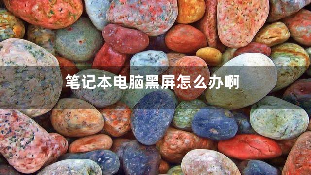 笔记本电脑黑屏怎么办啊