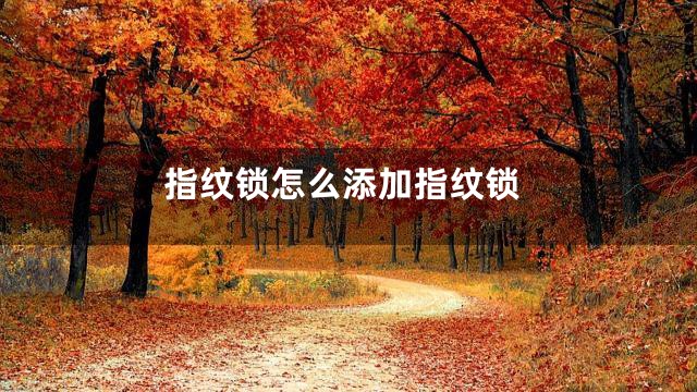 指纹锁怎么添加指纹锁