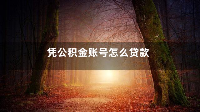 凭公积金账号怎么贷款