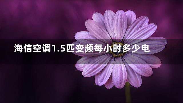 海信空调1.5匹变频每小时多少电