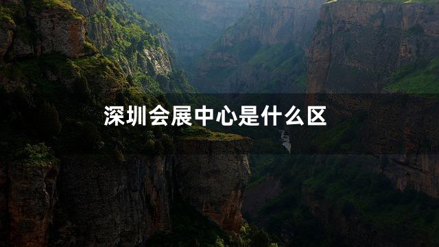 深圳会展中心是什么区