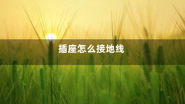 插座怎么接地线
