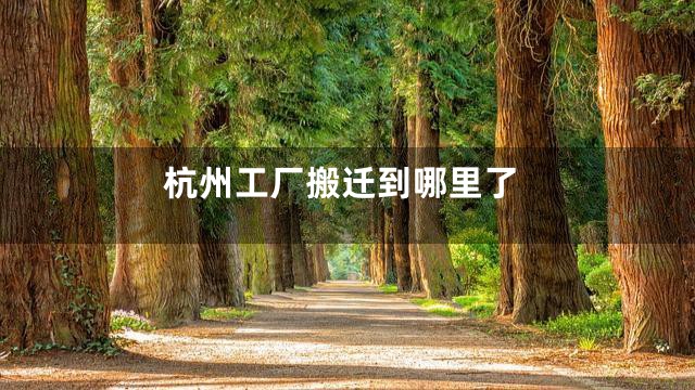杭州工厂搬迁到哪里了