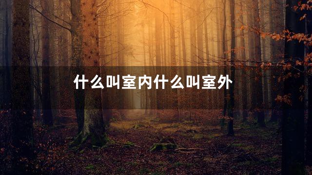 什么叫室内什么叫室外
