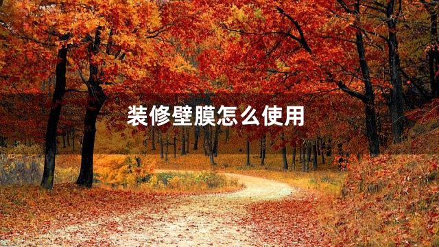 装修壁膜怎么使用