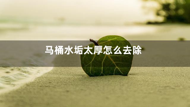 马桶水垢太厚怎么去除