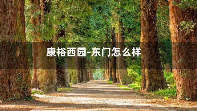 康裕西园-东门怎么样