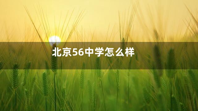 北京56中学怎么样