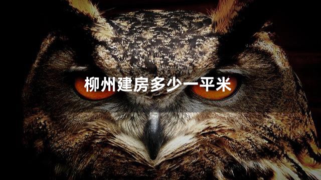 柳州建房多少一平米