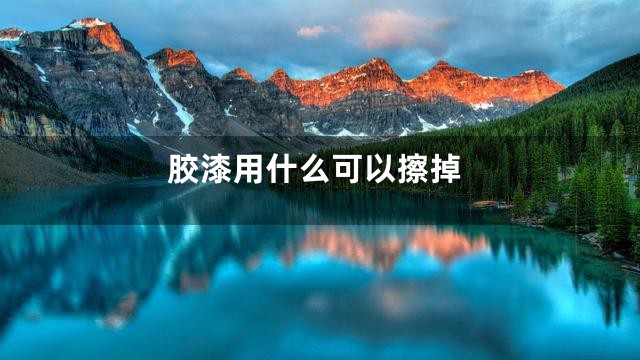 胶漆用什么可以擦掉