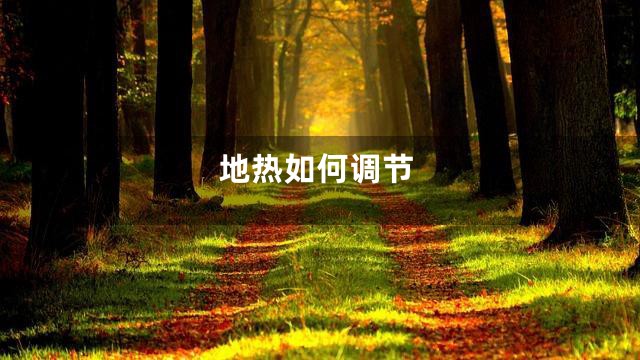 地热如何调节