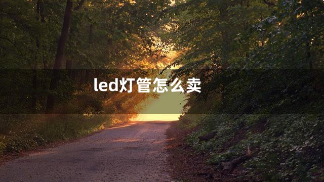 led灯管怎么卖