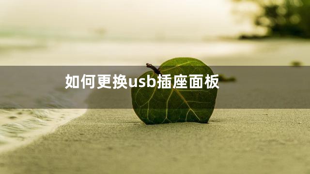 如何更换usb插座面板