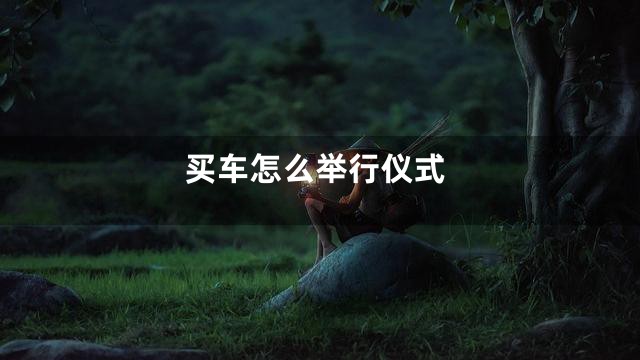 买车怎么举行仪式