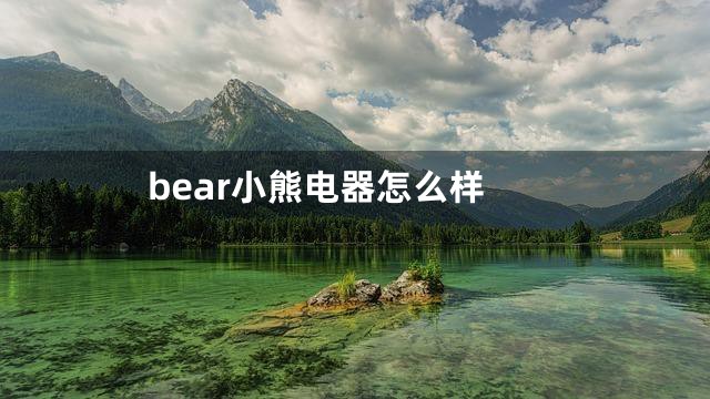 bear小熊电器怎么样