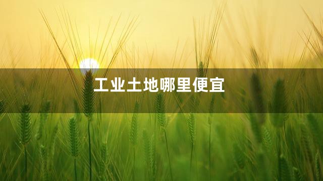 工业土地哪里便宜