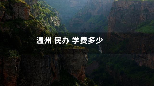 温州 民办 学费多少