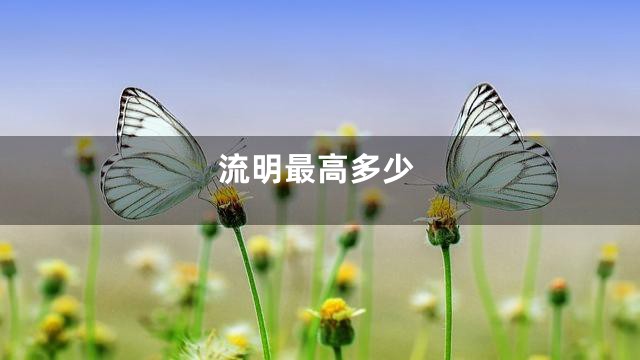 流明最高多少