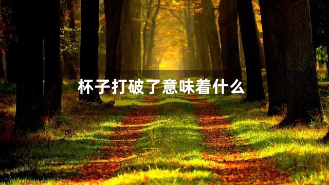 杯子打破了意味着什么