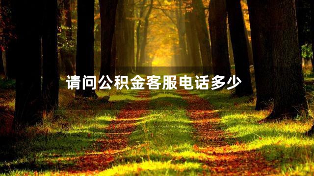 请问公积金客服电话多少