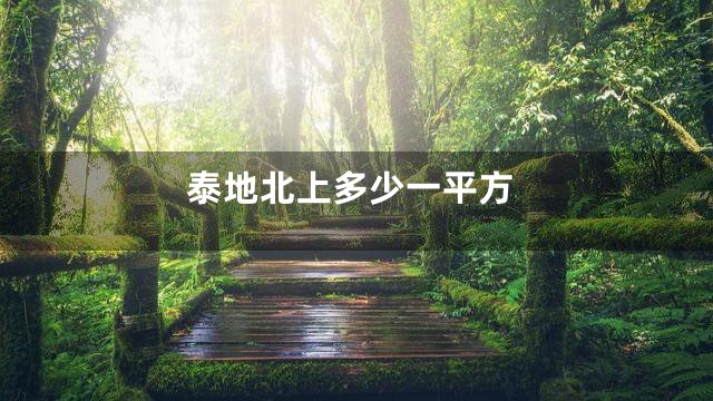 泰地北上多少一平方