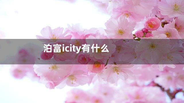 泊富icity有什么
