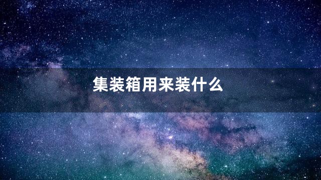 集装箱用来装什么