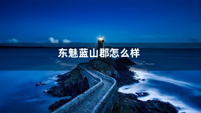 东魅蓝山郡怎么样
