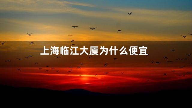 上海临江大厦为什么便宜