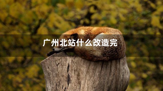 广州北站什么改造完
