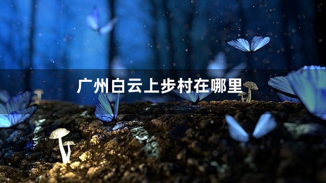 广州白云上步村在哪里