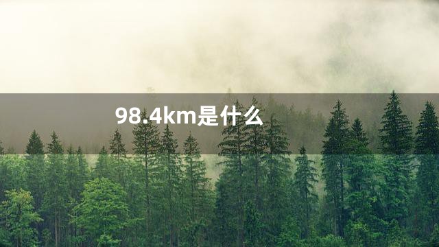 98.4km是什么